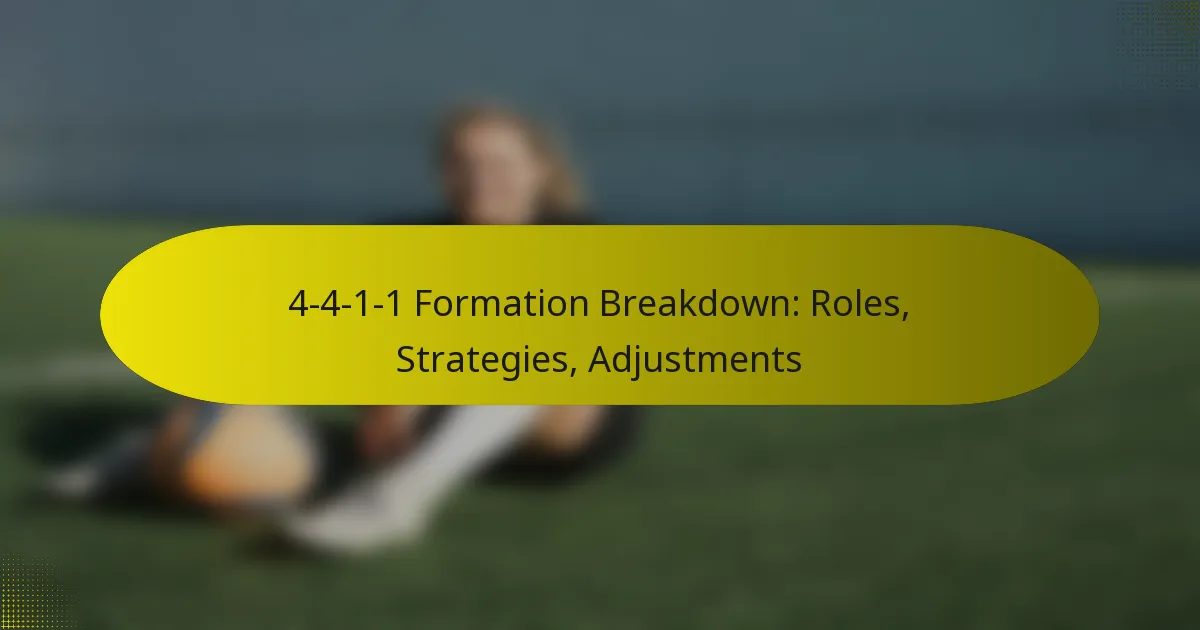 4-4-1-1 Formation Breakdown: Roles, Strategies, Adjustments