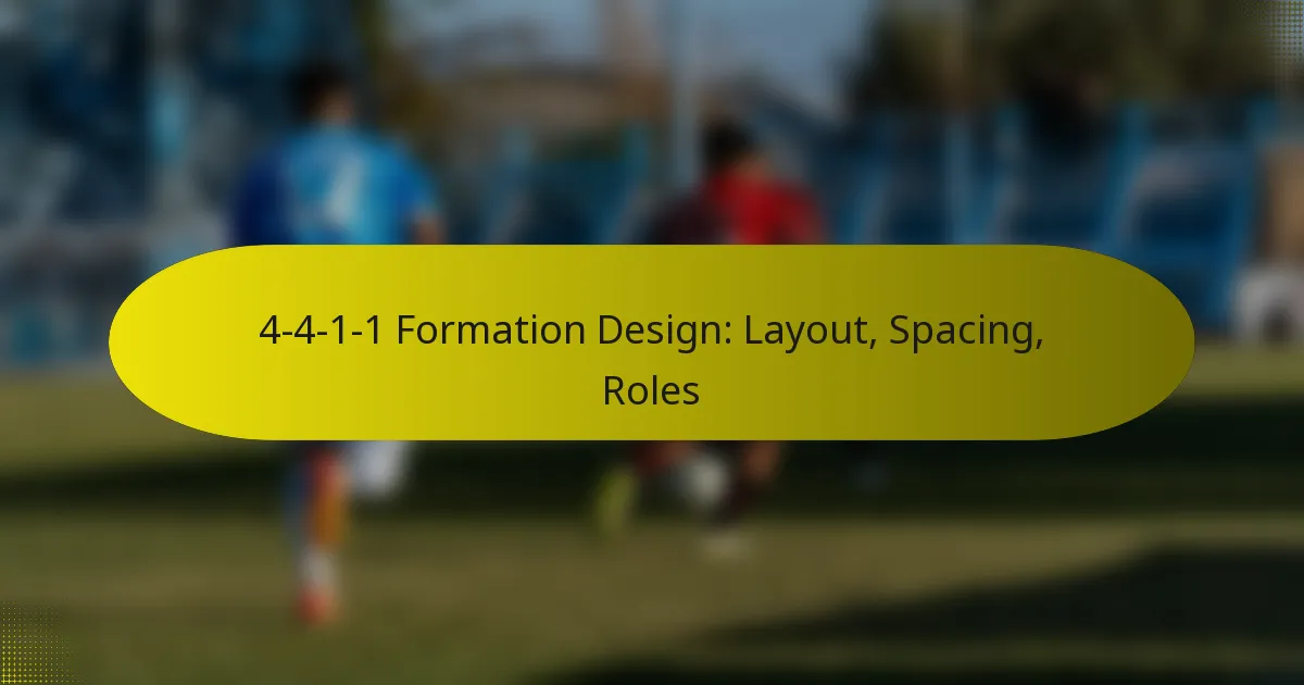 4-4-1-1 Formation Design: Layout, Spacing, Roles