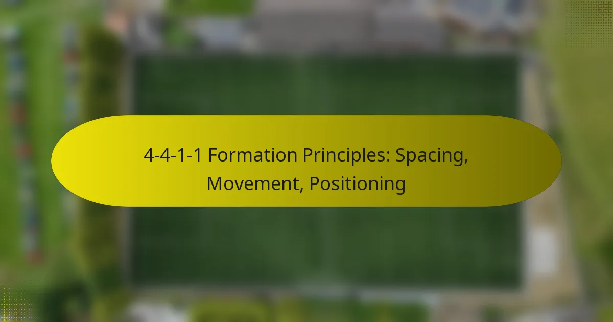 4-4-1-1 Formation Principles: Spacing, Movement, Positioning