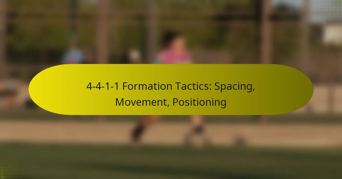 4-4-1-1 Formation Tactics: Spacing, Movement, Positioning