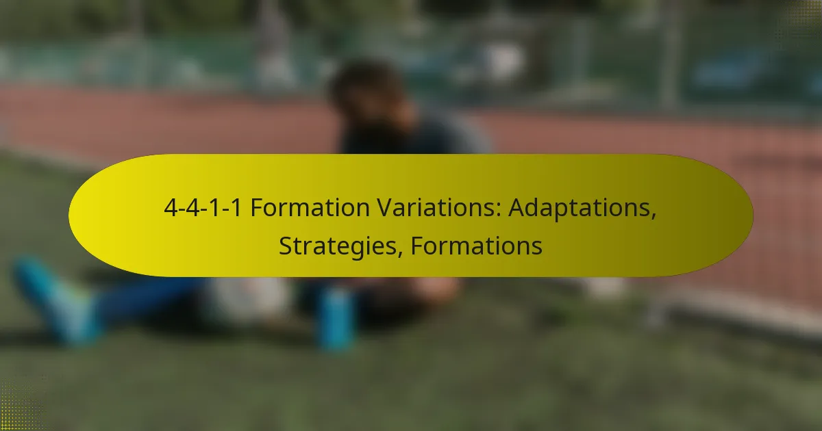 4-4-1-1 Formation Variations: Adaptations, Strategies, Formations