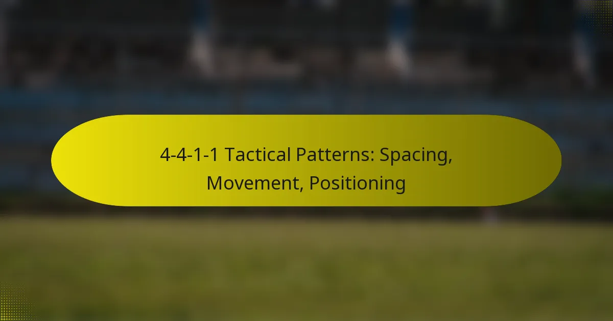 4-4-1-1 Tactical Patterns: Spacing, Movement, Positioning