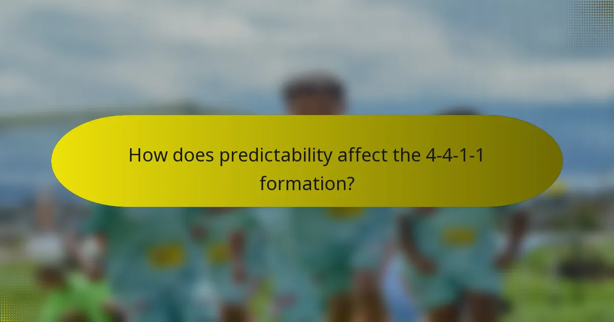 How does predictability affect the 4-4-1-1 formation?