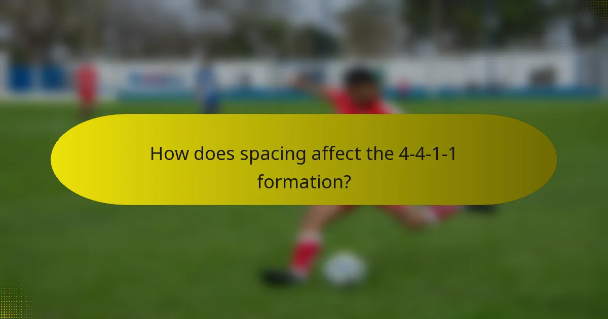 How does spacing affect the 4-4-1-1 formation?