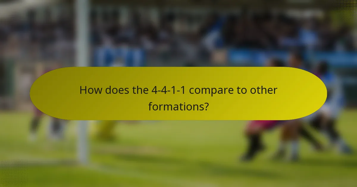 How does the 4-4-1-1 compare to other formations?