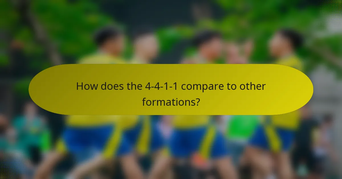 How does the 4-4-1-1 compare to other formations?
