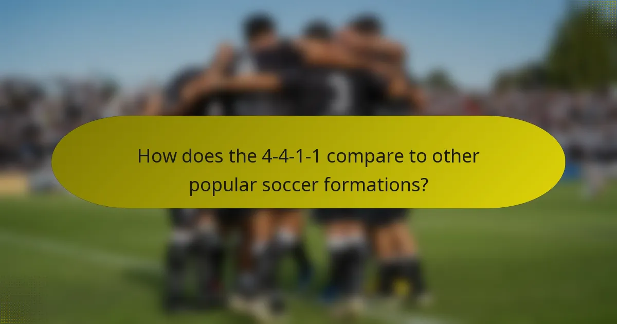 How does the 4-4-1-1 compare to other popular soccer formations?