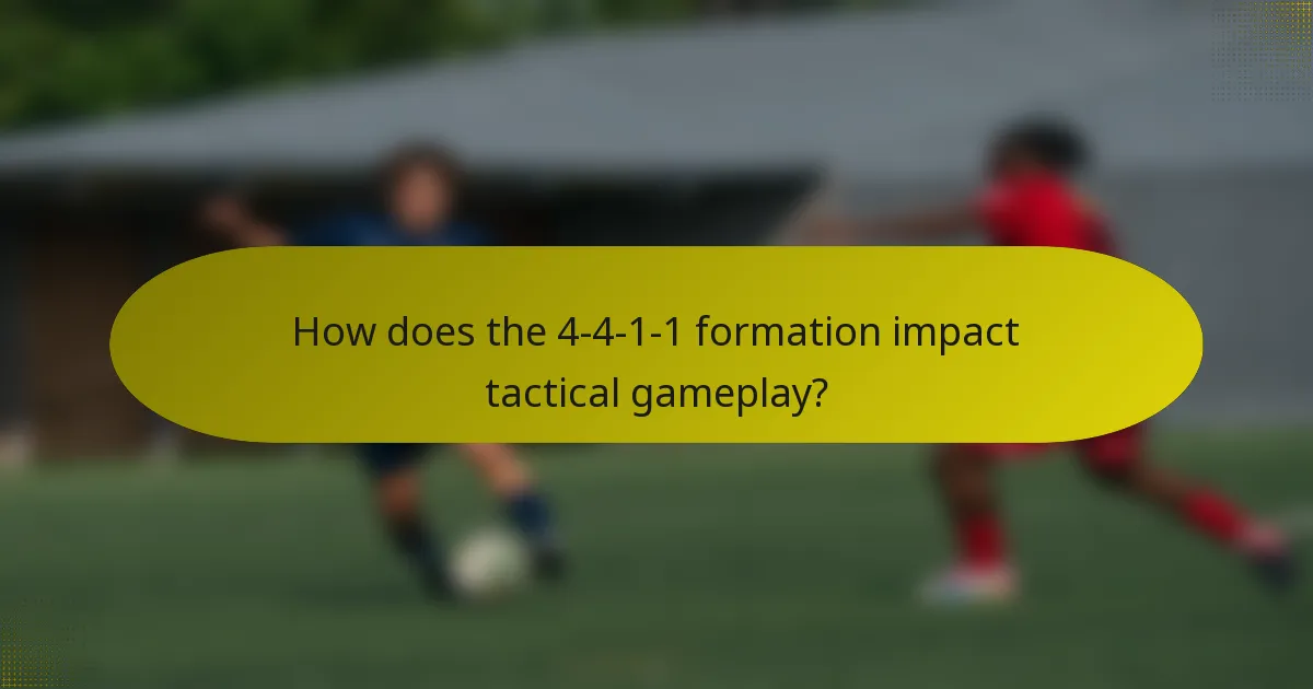 How does the 4-4-1-1 formation impact tactical gameplay?