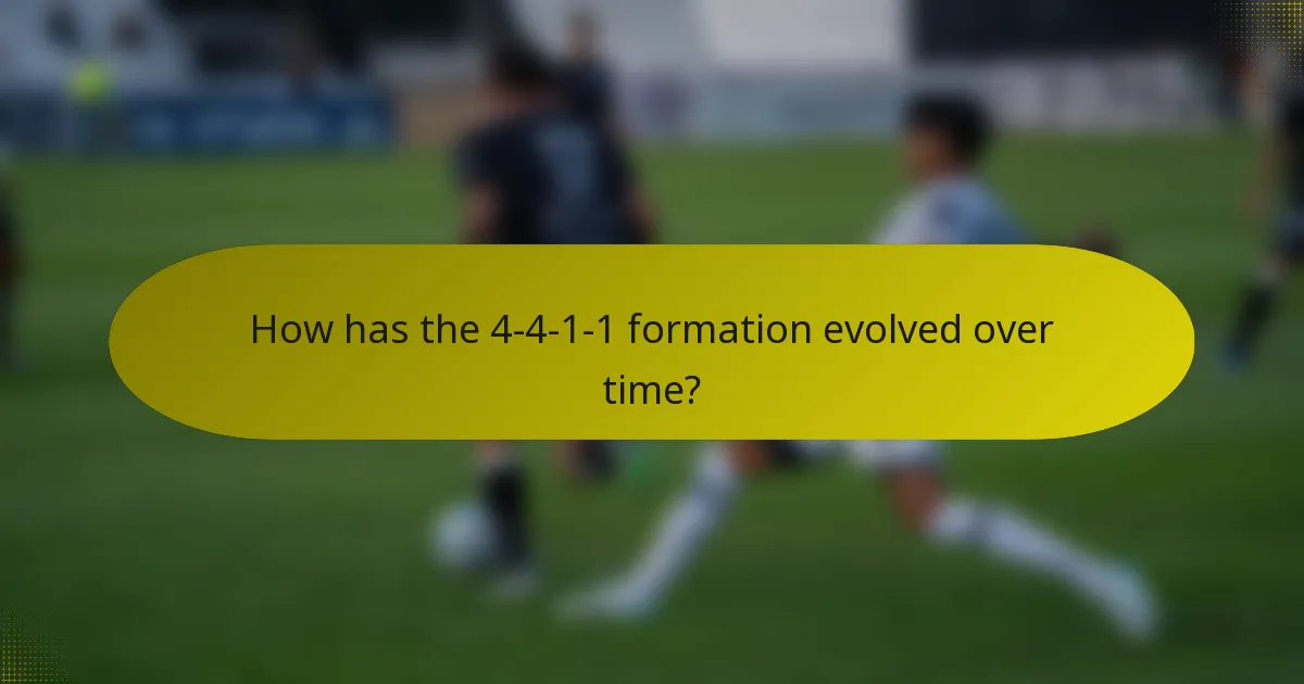 How has the 4-4-1-1 formation evolved over time?