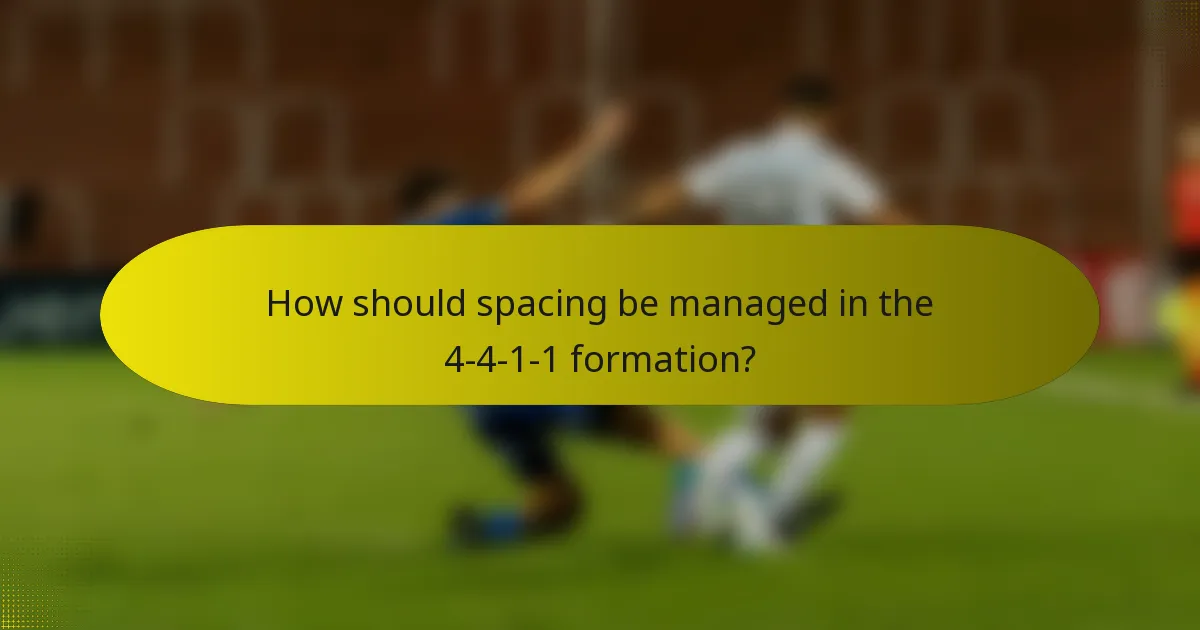 How should spacing be managed in the 4-4-1-1 formation?