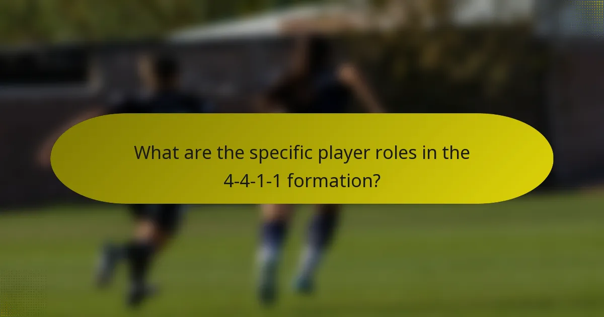 What are the specific player roles in the 4-4-1-1 formation?