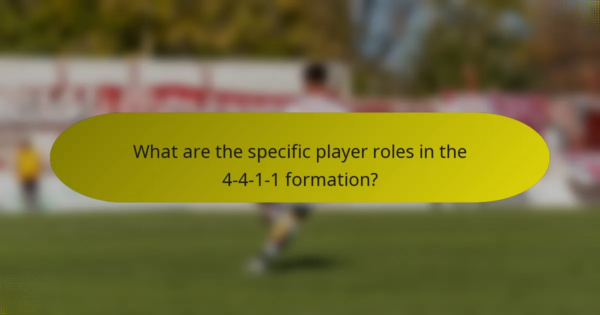 What are the specific player roles in the 4-4-1-1 formation?