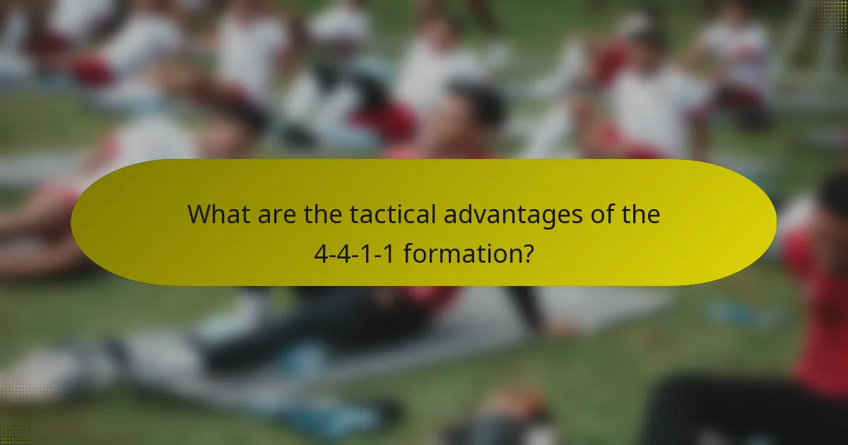 What are the tactical advantages of the 4-4-1-1 formation?
