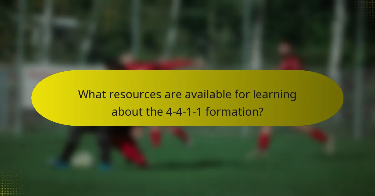 What resources are available for learning about the 4-4-1-1 formation?